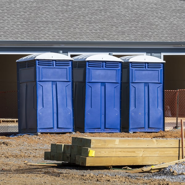 how often are the portable restrooms cleaned and serviced during a rental period in Green Creek Ohio